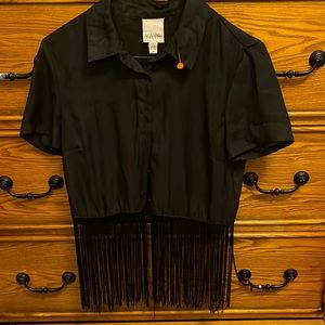 Cute cropped short sleeve cardigan.